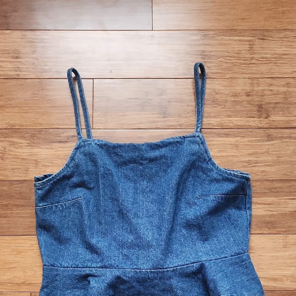 American Eagle Outfitters Denim Blue Spaghetti Strap Tank